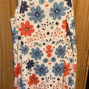 Floral Dress Red, white and blue